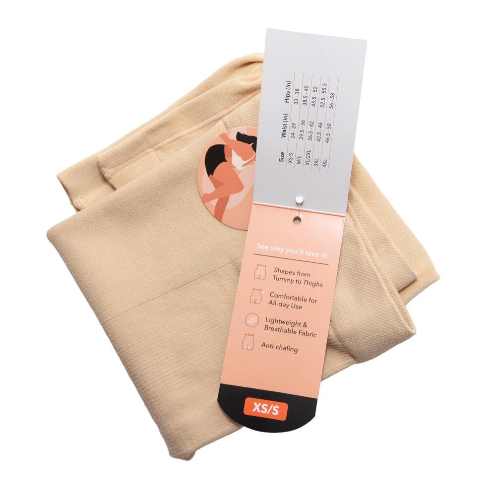 Shapermint XS S Essentials All Day Every Day High-Waisted Shaper Shorts Nude - Picture 6 of 8